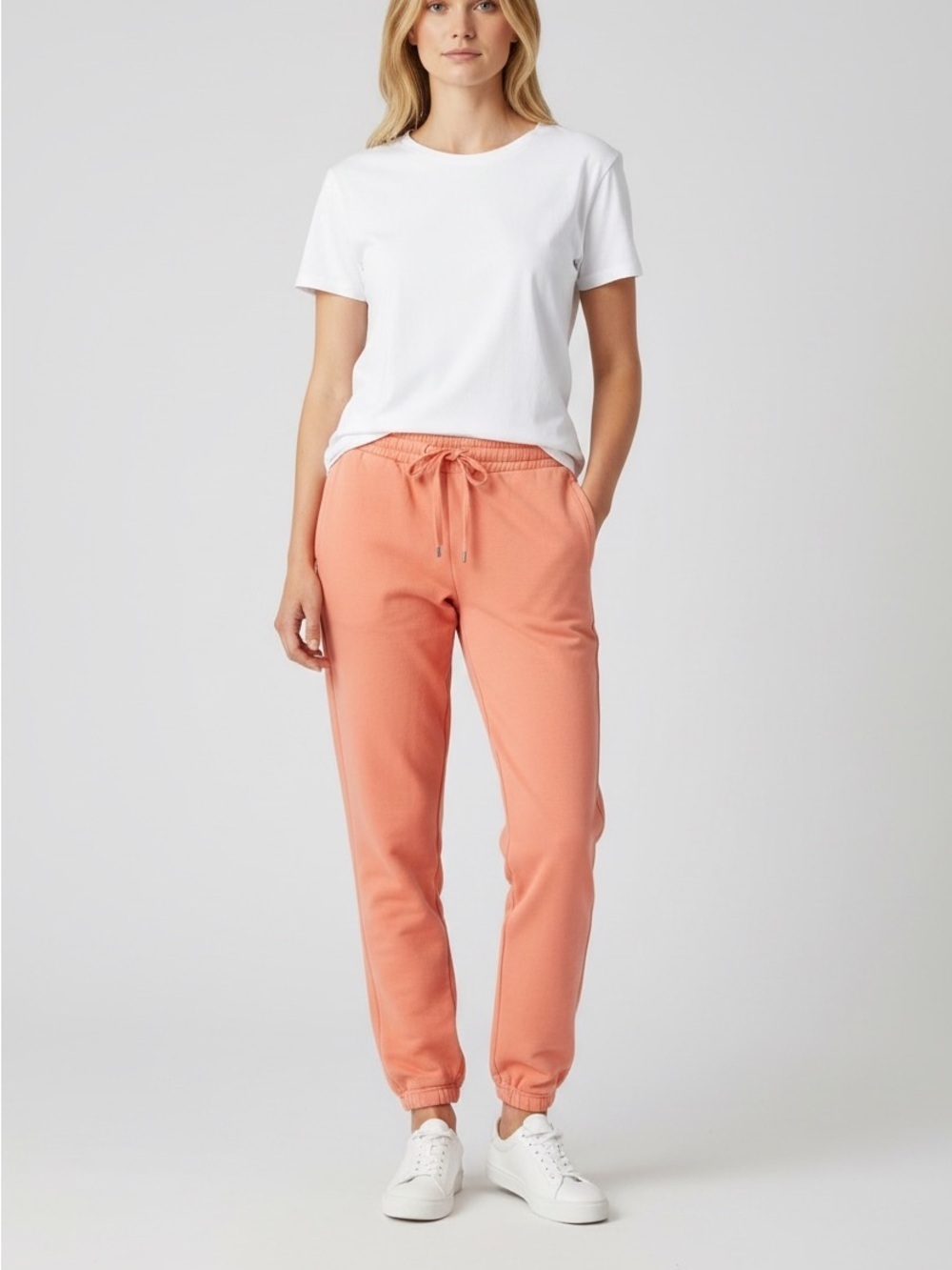 TALENTLESS Womens Coral Heavyweight Drawstring Joggers Size XS pink sweatpants